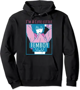 Cute Little Femboy Aesthetic Sissy Cute Femboy Anime Pullover Hoodie - Nallelycor Shop 70B0CD86GB8H
