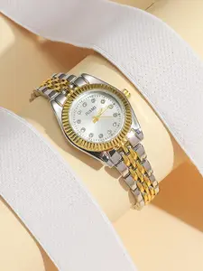 Women's Fashion Round Dial Quartz Watch, Fashion Watch for Party, Daily Clothing Decor, Trendy All-match & Exquisite Watch for Birthday Gift, Fashionable Stylish Watch