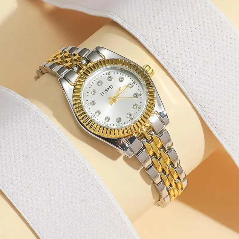 Women's Fashion Round Dial Quartz Watch, Fashion Watch for Party, Daily Clothing Decor, Trendy All-match & Exquisite Watch for Birthday Gift, Fashionable Stylish Watch