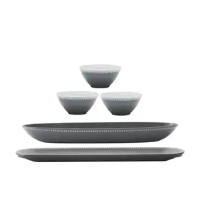 Pandex 5-piece Beaded Melamine Serveware Set