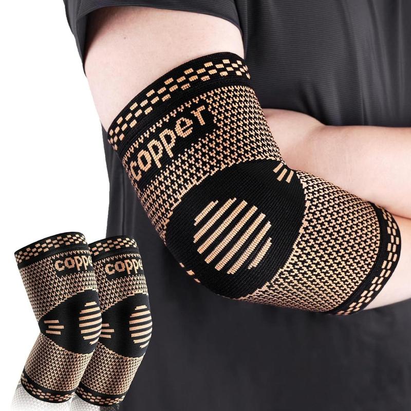 Copper Elbow Sleeve,Elbow Compression Sleeve, Elbow Brace For Tendonitis and Tennis Elbow,Golfers, Arthritis, Bursitis. Elbow Pain Relief,Weightlifting, Fit for Men & Women