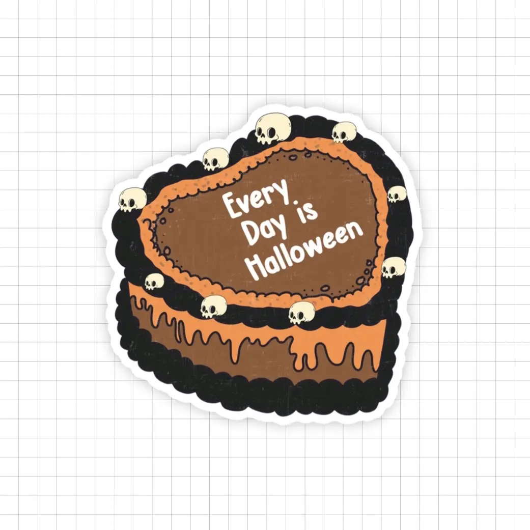 Halloween Cake Sticker Waterproof