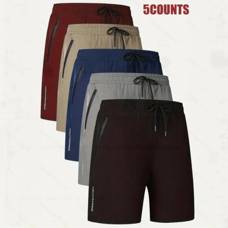 5 COUNTS Men's Shorts - Casual Sports & Fitness