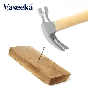 Vaseeka Wooden Handle Claw Hammer Ergonomic Grip Durable Metal Head for Construction Home Farm Use DIY Tools