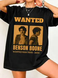 Benson Boone Wanted Man Tour 2026 Shirt – Fireworks & Rollerblades Graphic Tee, Indie Pop Concert Fan Gift, Aesthetic Music Streetwear Unisex