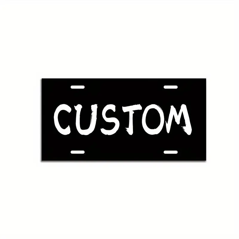 Customizable Aluminum License Plate - Personalized Engraved Text & Photo, Vibrant Colors, Durable 6x12 in Rust-Resistant 4-Mounting Holes, Truck Accessory, Garage Home Decor Plaque Sign, Mother's Day Gift