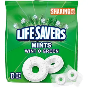 Wint-O-Green Flavor Breath Mints Hard Candy, Sharing Size, 13 oz Bag, Mint Flavor, Hard Candy