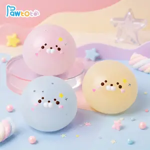 Pawtoto Seal Dumpling Sensory Stress Relief Squishy Toy - Handmade Food-Grade Silicone, Creamy Clay Feel, Soft Quick Rebound, Family Fidgeting Tool to Calm the Mind, Ease Daily Stress