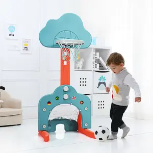 【Black Friday】Costzon Kids Basketball Hoop, Child Sports Activity Center w/ Adjustable Height Levels, Basketball Frame, for Indoor Outdoor