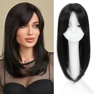 Hair Toppers for Women with Thinning Hair, 18 Inch Long Layered Topper, Synthetic Wiglets Pieces For Women 6.5"x6.5" Large Base for Daily Use