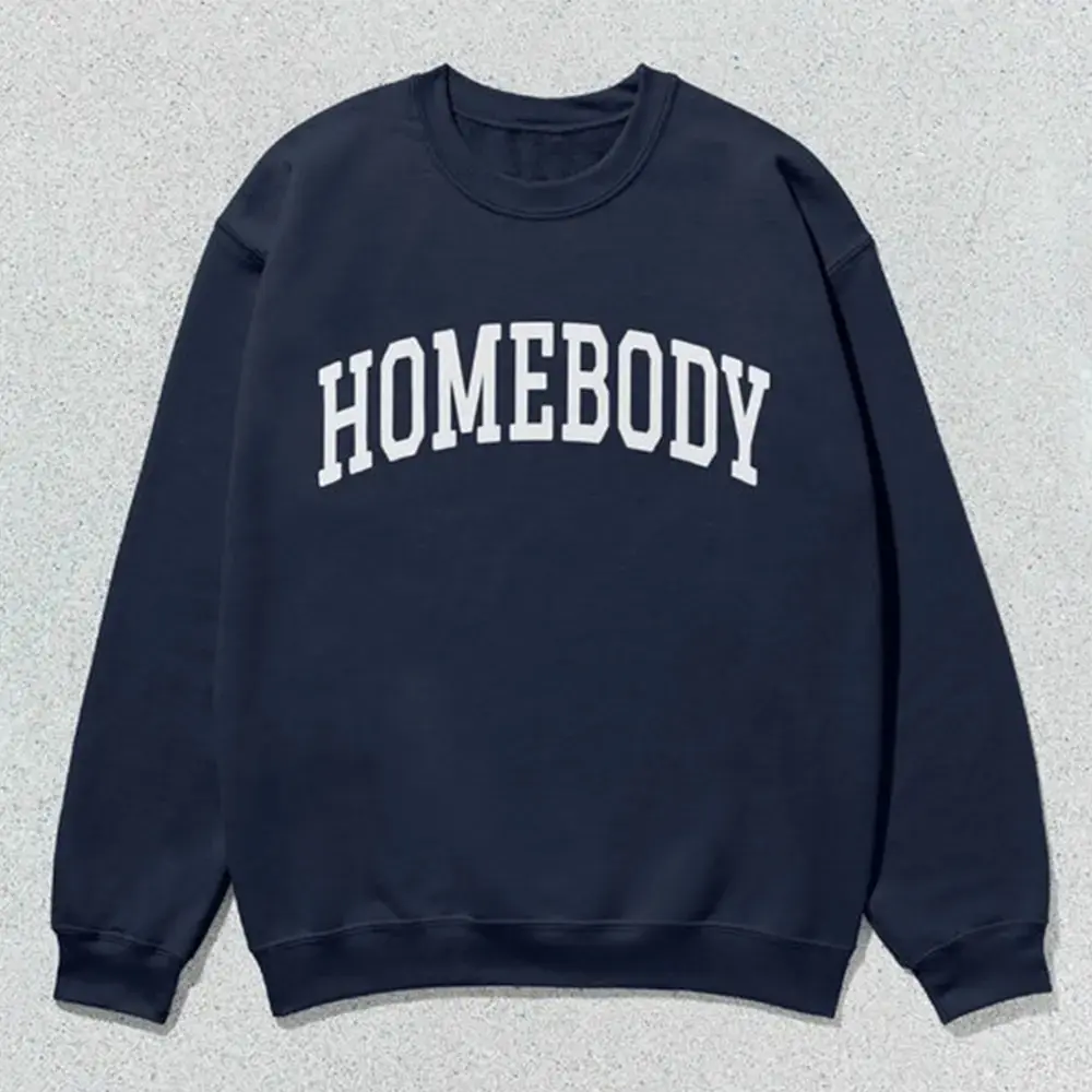 Homebody Sweatshirt – Unisex Collegiate Crewneck, Cozy Loungewear Sweater, Introvert Aesthetic Gift