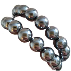 Hematite Bracelet - Natural Hematite with Round Beads, Healing Properties, Meaningful Jewelry for Stress and Anxiety Relief rock