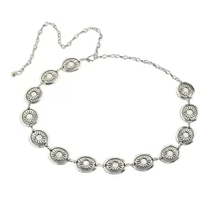 Concho Chain Belt For Women Waist Jean Belly Dress Western Turquoise