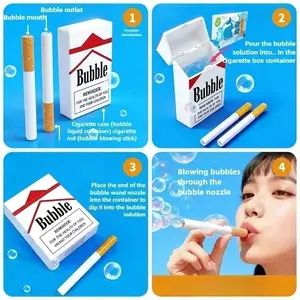 2026 Stress-relieving Bubble Wand Toy  Cigarette-style Case Design, Bubble Maker, Children Adult Desk Stress Reliever/Party Prop