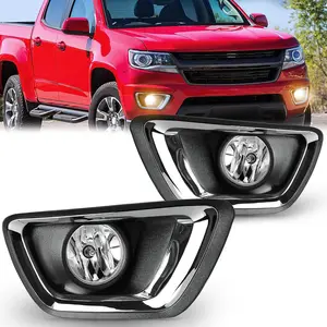 Nilight 2015 2016 2017 2018 2019 2020 Chevy Colorado Fog Light Assembly 5202 Bulbs Clear Lens