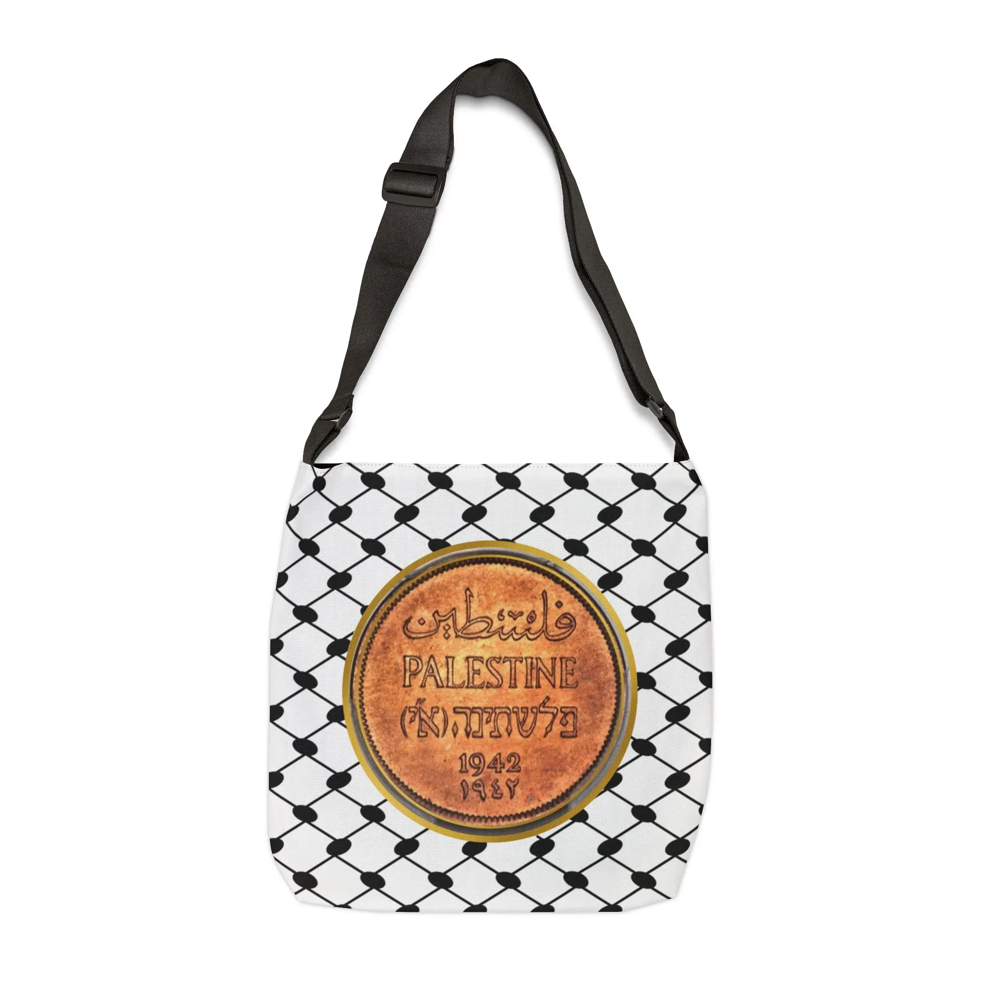 Palestine Coin Kafiya Tote Bag, Palestine Arabic Bag, Free Palestine Bag, Watermelon