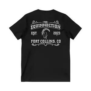 Unisex Jersey Short Sleeve V-Neck Tee: Western Flare Logo