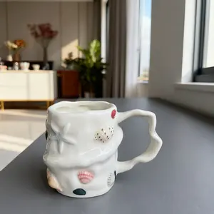 Creative Shell Conch Design Ceramic Cup 300ML, Office Coffee Mug, Unique Holiday Gift, Perfect for Gifting