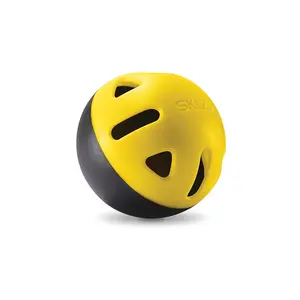 SKULL Impact Practice Baseballs - Yellow & Black Pop-Back Material for Instant Feedback & Sweet Spot Tuning - Proprietary Design for Enhanced Performance