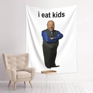 I Eat Bertram Tapestry Aesthetic Tapestrys 38x29in Funny Meme Tapestries Wall Hanging Art Poster For Bedroom Living Room