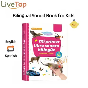 Talking English-Spanish Alphabet Poster – Bilingual ABC & Number Learning Wall Chart for Toddlers Ages 1-6，3-7, Interactive Educational Toy, Preschool Classroom Decor, Gift for Boys & Girls