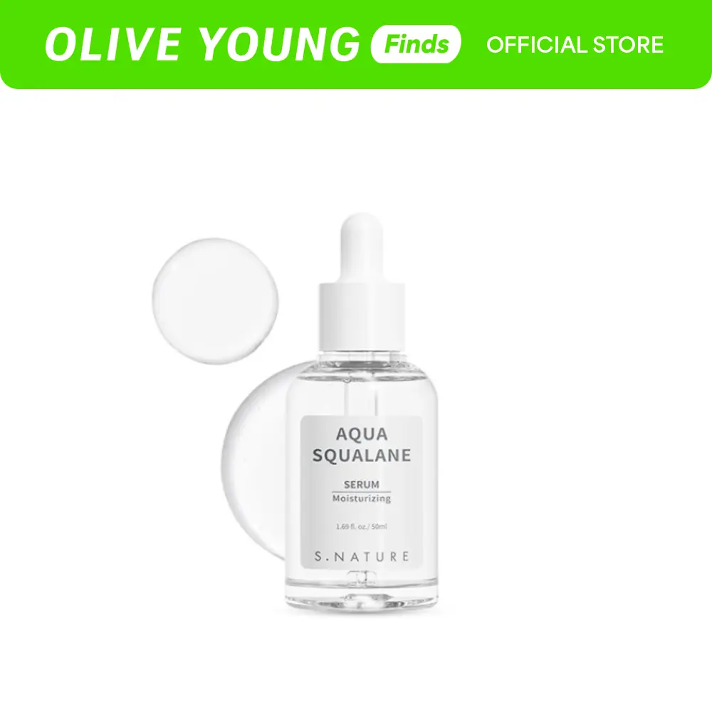 [S.NATURE] Aqua Squalane Moisturizing Serum 1.69 fl oz (50ml) | Deep Hydrating Facial Serum with Niacinamide & Witch Hazel for Pore Tightening, Oil Balance & Glass Skin | Selfcare Gift