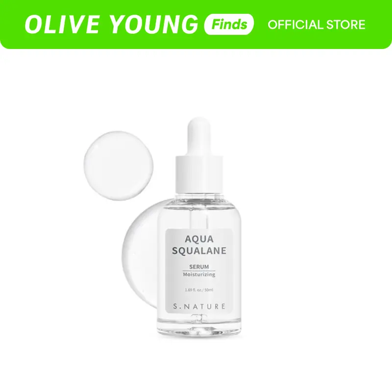 [S.NATURE] Aqua Squalane Moisturizing Serum 1.69 fl oz (50ml) | Deep Hydrating Facial Serum with Niacinamide & Witch Hazel for Pore Tightening, Oil Balance & Glass Skin | Selfcare Gift