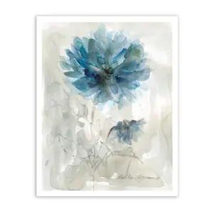 Courtside Market Blue Flower I 16x20 Canvas Wall Art