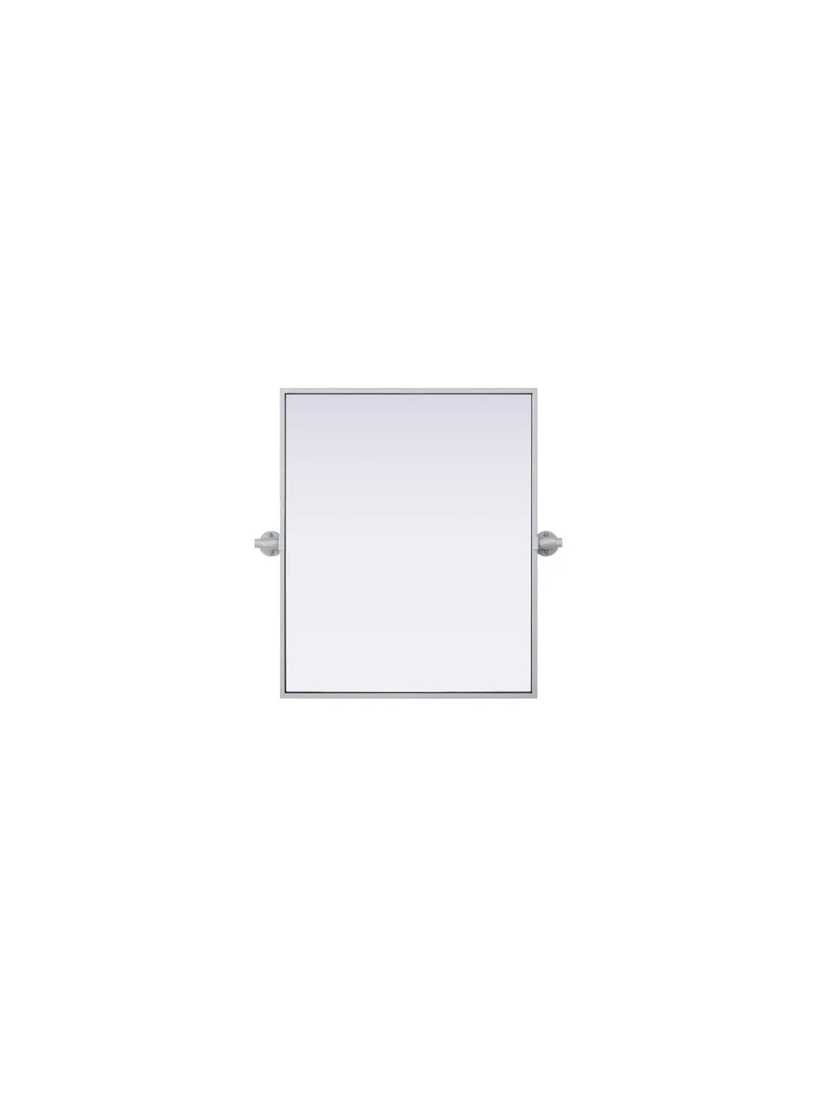 212 MAIN Amoura MR6H2024SIL 20x24 in. Iron Pivot Hanging Mirror - Decorative Modern Style Vertical & Horizontal Mount Bathroom Fixture, Silver Home Improvement Accessory