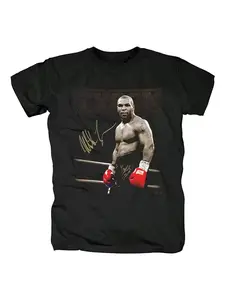 Mike Tyson Graphic Streetwear T-Shirt for Men, Classic Casual Fitted Short Sleeve Tee for All Seasons, Boxing Champion Inspired Design