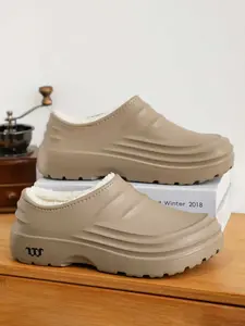 Women's Thick Sole Non-Slip Shoes, Slip On Clog, Kitchen Chef Slippers, Suitable for Restaurants and Hospitals, Warm Winter Home Slippers, Affordable Slippers, Thick Bottom Slippers, Non Slip Clogs