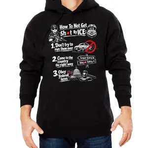 Men's Casual "How to Not Get By ICE" Funny Statement T-Shirt, Pullover Hoodie, Sweatshirt - Renee Clothes Menswear Tops
