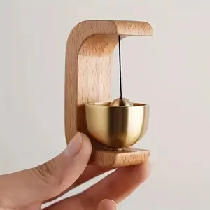 Wooden Doorbell Design Hanging Decor, 1 Count Creative Doorbell Design Hanging Ornament, Home Decor for Living Room Bedroom Office School Balcony, Decorative