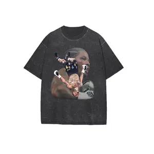Men's 100% Cotton Oversize Gervonta Tank Davis Flip T-Shirt Tank Davis Boxing World Champion Custom Graphic Tee
