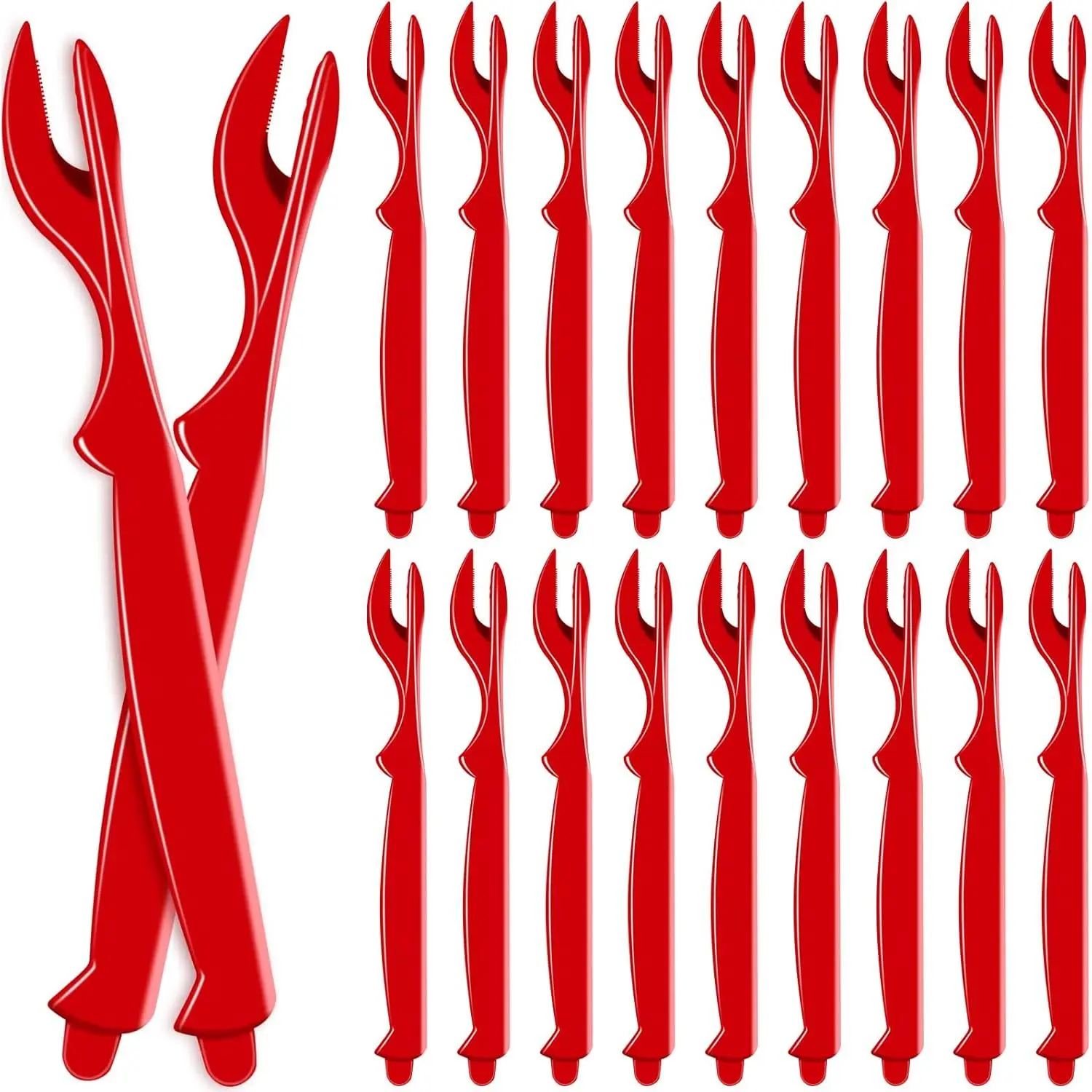 20Pcs Kitchen Crab Leg Crackers & Picks Tools Set Pack - Easy Opener Seafood Tools for Lobster, Crawfish, Prawns for Seafood Lovers