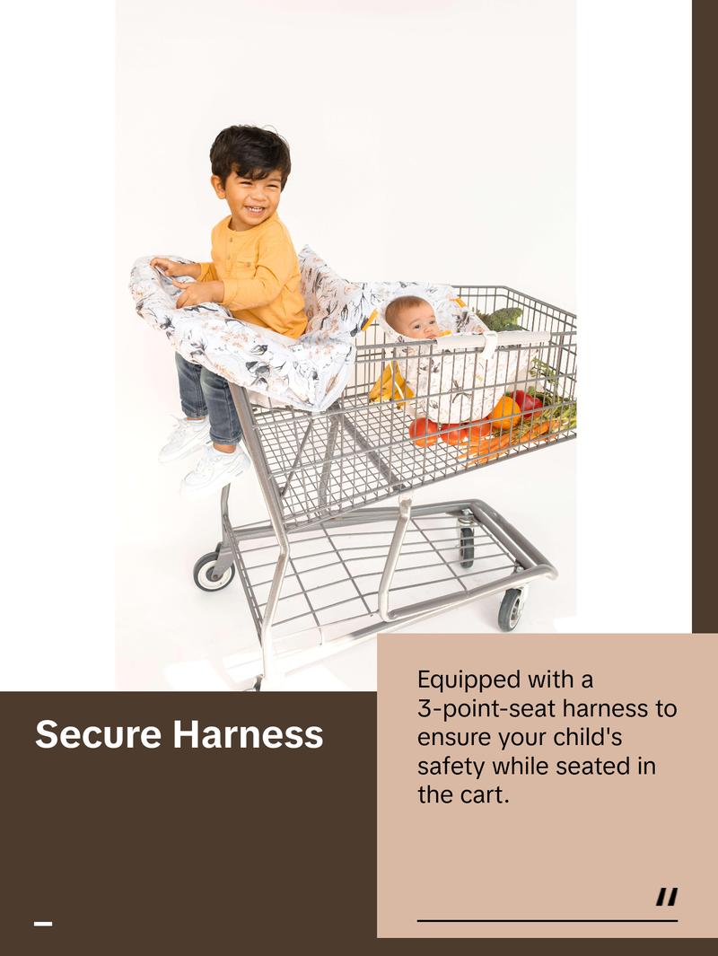 Baby Shopping Cart Cover | Coming Up Roses Beautiful Floral Print Baby Shopping Cart Cover | Coming Up Roses Beautiful Floral Print