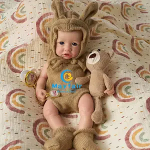 [Drink Wet System] Mayfair Reborn Doll 16Inch/40cm (Weight: 3.6 lb) Soft Full Body Silicone Reborn Baby Doll Girl Newborn Baby Dolls Soft Cuddly Gift Stuffed Animal