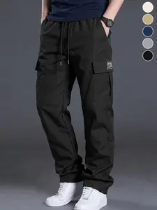 Men’s cargo pants, solid-color tactical work trousers—durable outdoor training pants available in multiple colors; suitable for fishing, outdoor activities, work, hiking, camping, and more, ideal for spring and autumn wear.