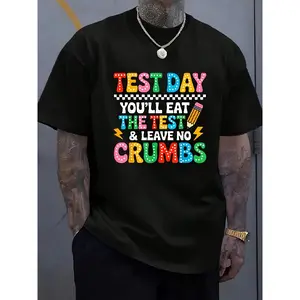 Motivational T-Shirt for Groovy Staar State Test Day - You Will Conquer The Test - Graphic Tees for Men, Summer Apparel, Unisex Style, 2026 Summer Short-Sleeve Printed Tee, 180G