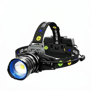 Skywolfeye 30W Super Bright LED Headlamp with 3x18650 Batteries & USB Power Bank, Zoomable, IPX6 Waterproof, Type-C Rechargeable for Camping, Fishing, Running, Work, Auto Repair, Emergency, Dog Walking & More