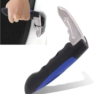 Car Handle Assist, Multifunction Auto Door Assist, Elderly & Handicapped Support, Window Breaker Emergency Tool, Grab Bar (Blue 1 PC)