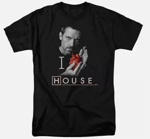House M.D I Heart House Licensed Adult T-Shirt Cotton Menswear Soft Top Chinese Christmas Long Love