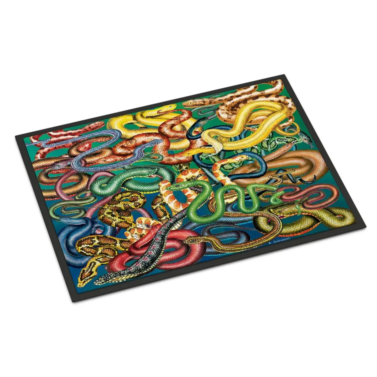 18x27 in. Snake-Themed Reptile Decorative Area Rug, Indoor-Outdoor Textile Mat, Reptile Decorative Area Rugs