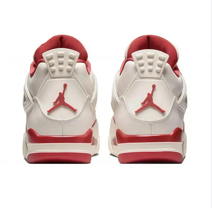 Mid-Top Retro Basketball Shoes Pale Ivory Red Cushioning Breathable Streetwear Sneakers