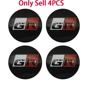 4PCS Car Wheel Center Hub Caps Sticker Decals Styling Accessories For Toyota GR Corolla Yaris Aygo Prius CHR Camry Auris Avensis