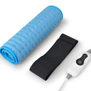 Versatile Heating Pad with MoistDry Option，Features an elastic band to relieve back pain and menstrual cramps. Heats up quickly—a winter essential. Three adjustable heat settings with auto-shut off. Provides warmth. Suitable for both dry and wet use. Flee