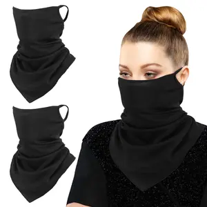 MoKo Scarf Mask Bandana with Ear Loops 3 Pack, unisex face mask Neck Gaiter Balaclava Dust UV Sun Protection Outdoors Face Mask for Women Men