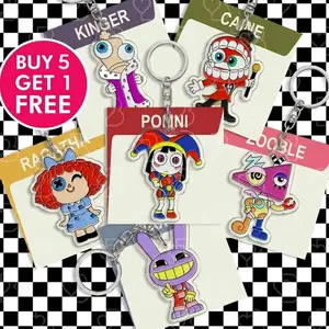 Pomni And Caine Acrylic Keychain Collection - 6 Designs Available, The Last Act Keychains, TADC finale merch, digital circus 2026