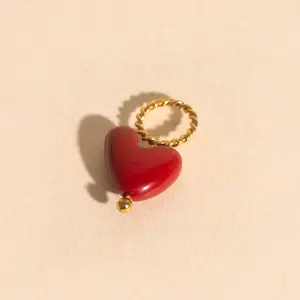 Heart Bead Necklace Charm