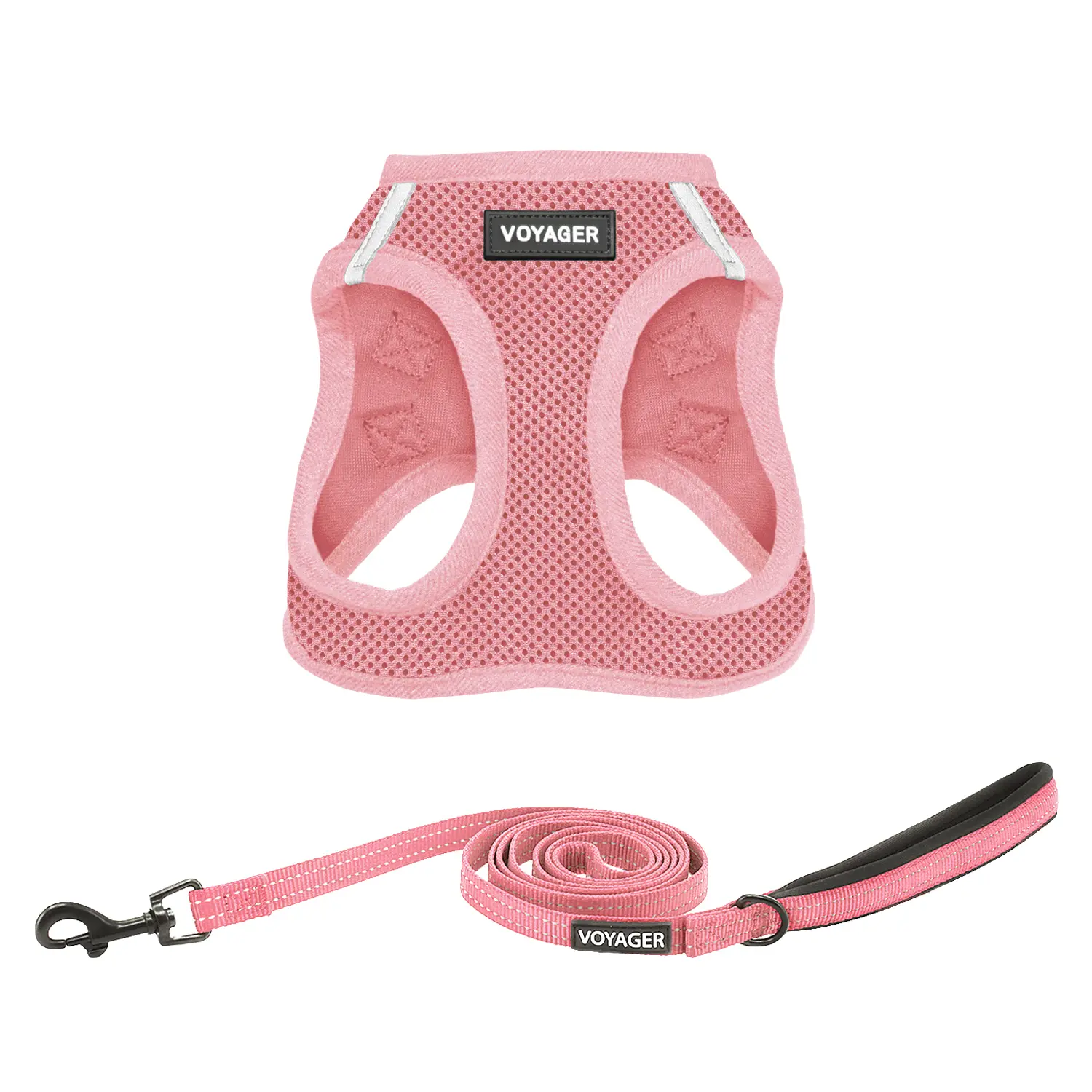 Voyager Step-In Air Dog Harness and Leash Set No Pull - Breathable Mesh Vest with 5ft Reflective Neoprene Leash for Small Medium Dogs - Adjustable, Easy Step-In by Best Pet Supplies